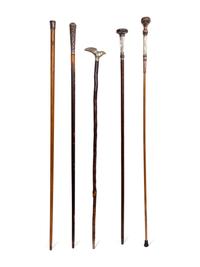 A Collection of Silver Mounted Canes