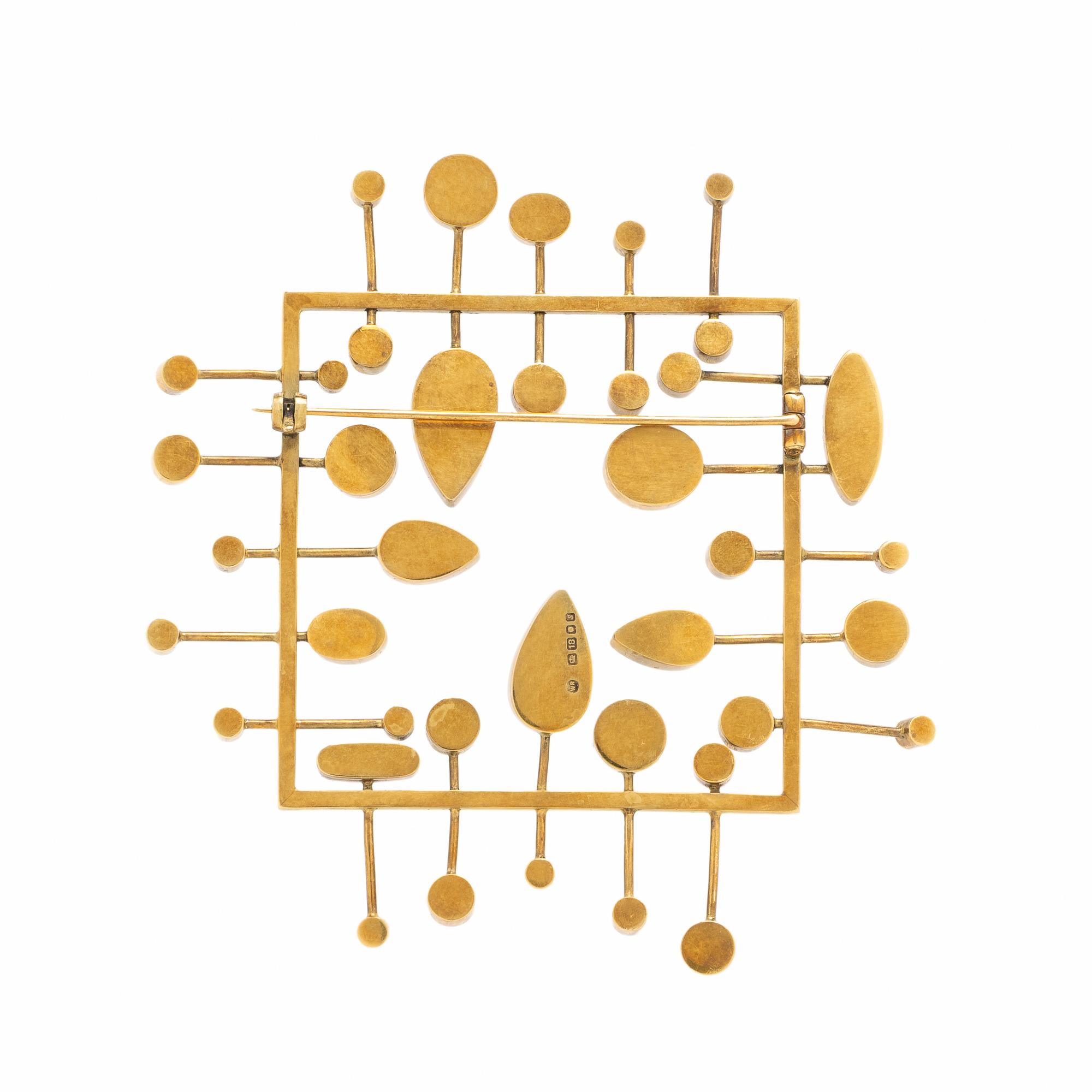 Wendy Ramshaw, Yellow Gold and Multigem Brooch