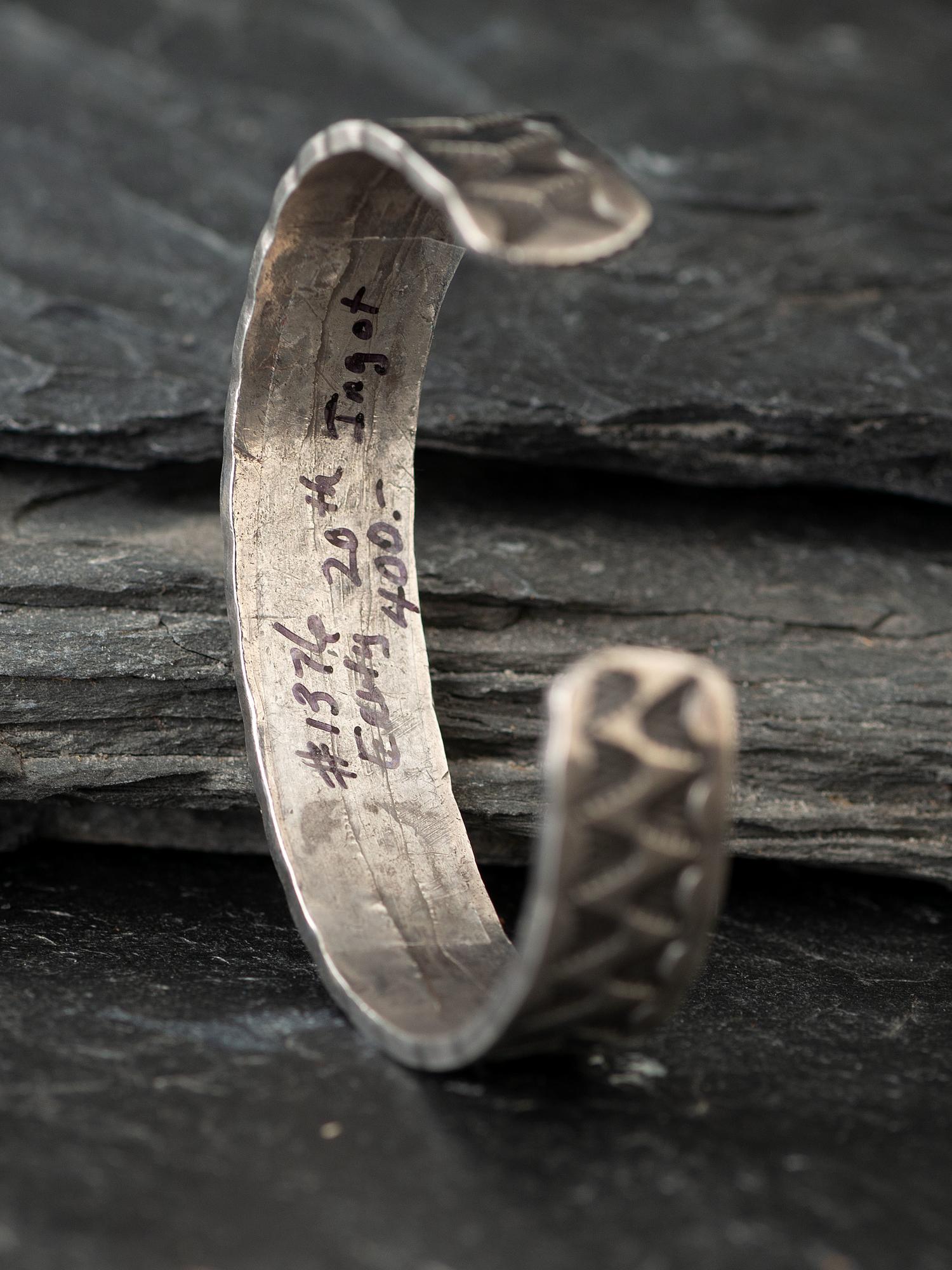 Navajo Heavily Stamped Ingot Cuff Bracelet