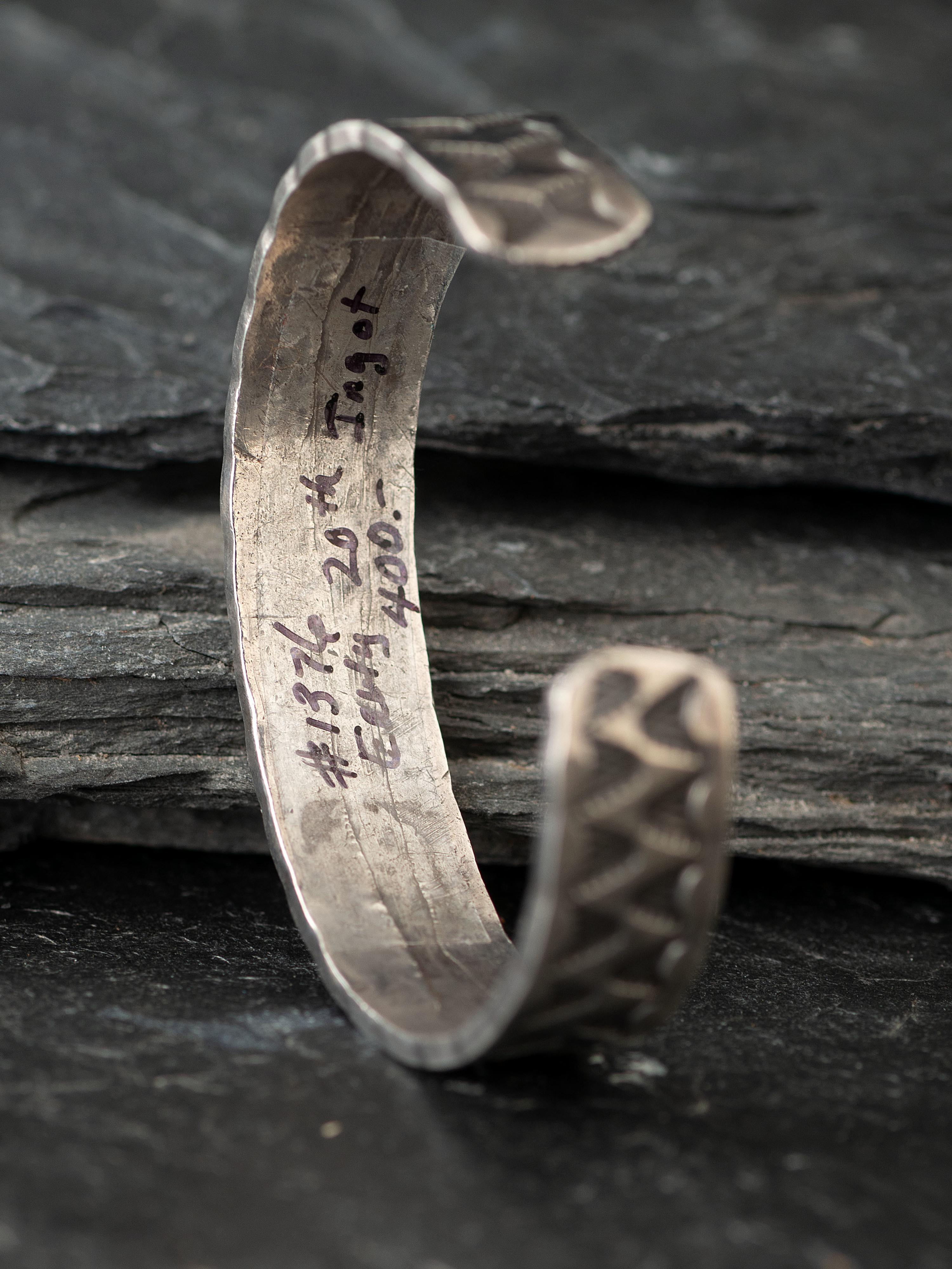 Navajo Heavily Stamped Ingot Cuff Bracelet