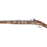 Contemporary Flintlock Musket with Folkloric Hunting Motifs