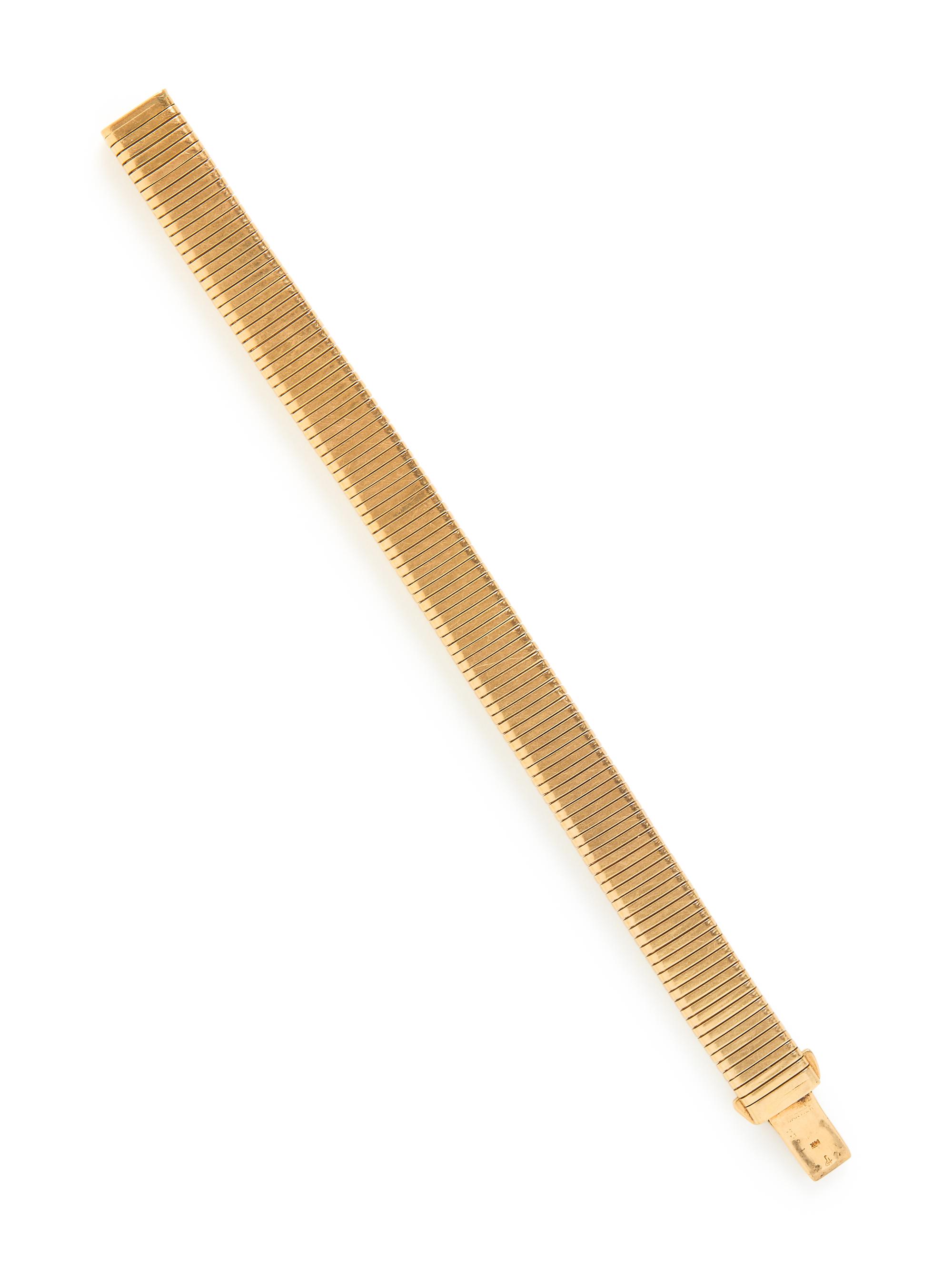 CARTIER, YELLOW GOLD TUBOGAS BRACELET