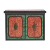 A Folk Art Painted Cabinet on Stand
