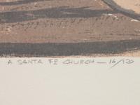 Four Works: A Santa Fe Church, edition 16/120; Atalaya Hill , edition 1/122; Indian Summer , edition 98/120; The Yellow Field , edition 120/120