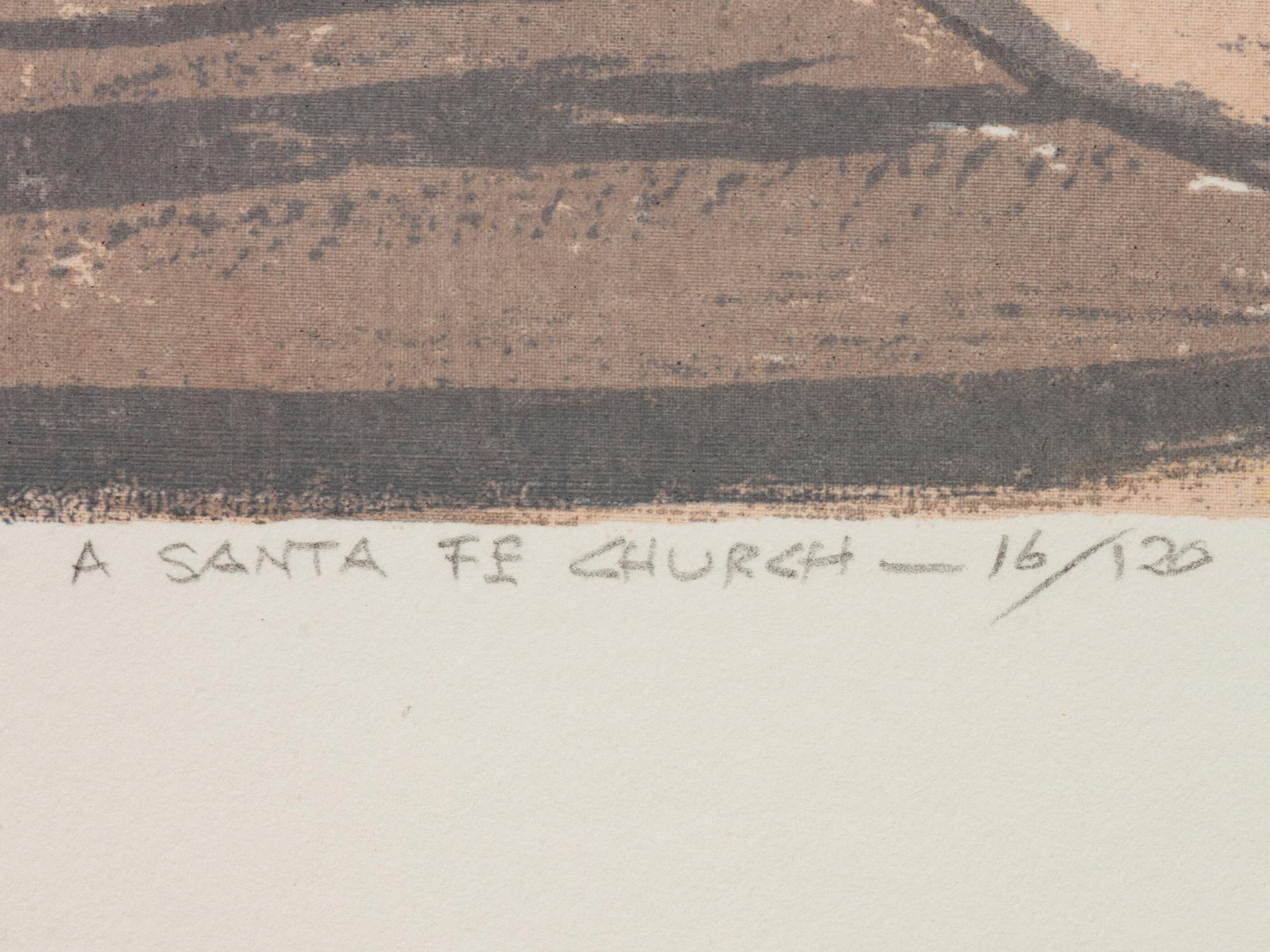 Four Works: A Santa Fe Church, edition 16/120; Atalaya Hill , edition 1/122; Indian Summer , edition 98/120; The Yellow Field , edition 120/120
