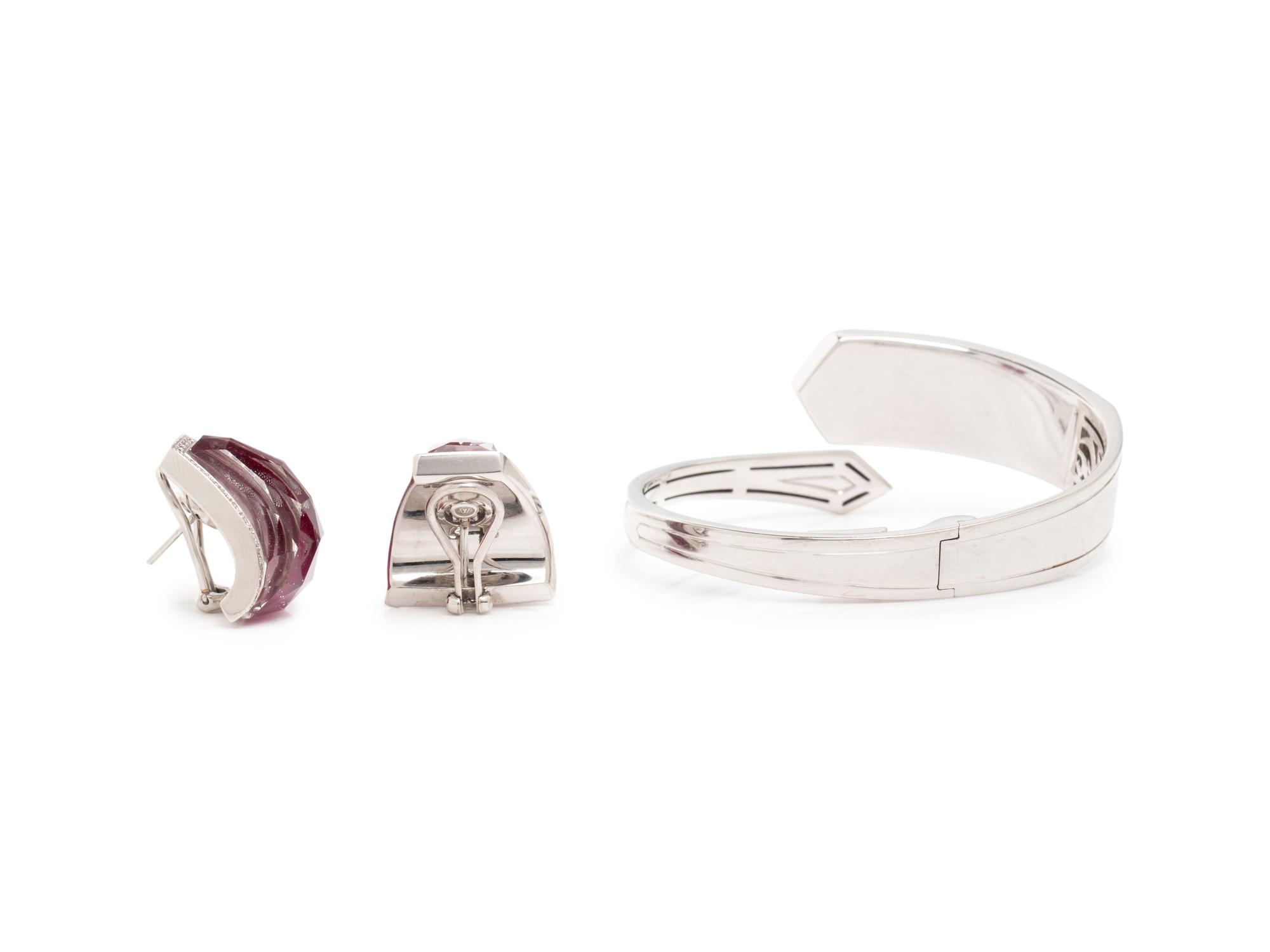 STEPHEN WEBSTER, QUARTZ AND DIAMOND, 'CRYSTAL HAZE' BRACELET AND EARRINGS