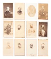 [CIVIL WAR] -- [WESTERN & TRANS-MISSISSIPPI THEATERS]. A group of 12 CDVs of Confederate generals, incl. Smith, Beauregard, Pegram, and Pemberton.