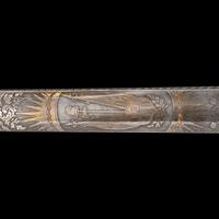 Cased Damascus Bladed Import 1850 Staff & Field Officers Sword Presented to Capt. (Major) William Wood - 9th NY Heavy Artillery with Belt and Sash