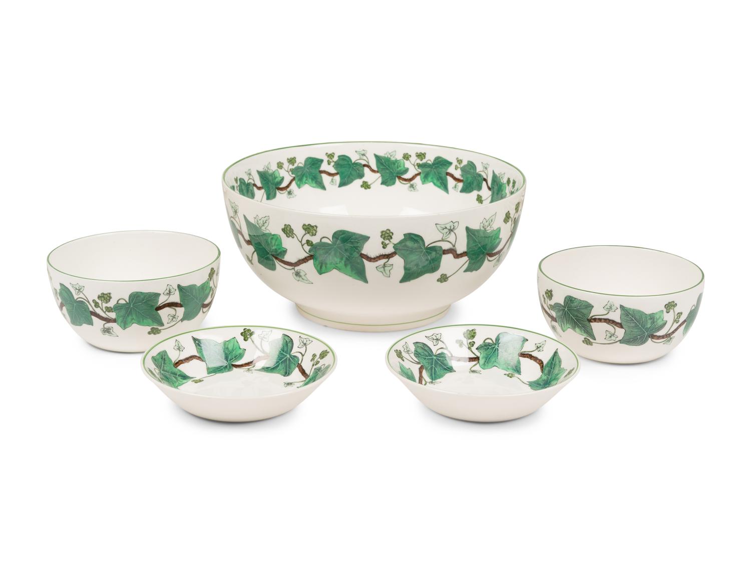 A Wedgwood Napoleon Ivy Queensware Dinner Service