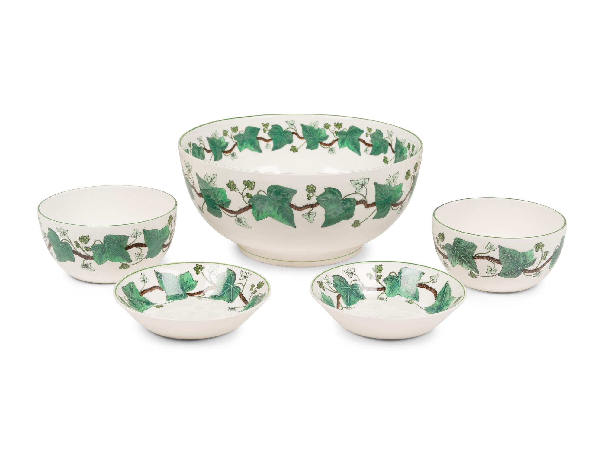 A Wedgwood Napoleon Ivy Queensware Dinner Service
