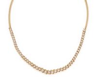 YELLOW GOLD AND DIAMOND NECKLACE