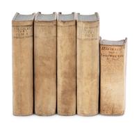 [VELLUM BINDINGS]. Historie der Regeringe Van Lodewyk Den XIV , Koning van Vrankryk en Navarre. Amsterdam, 1718. 12mo. Later vellum.