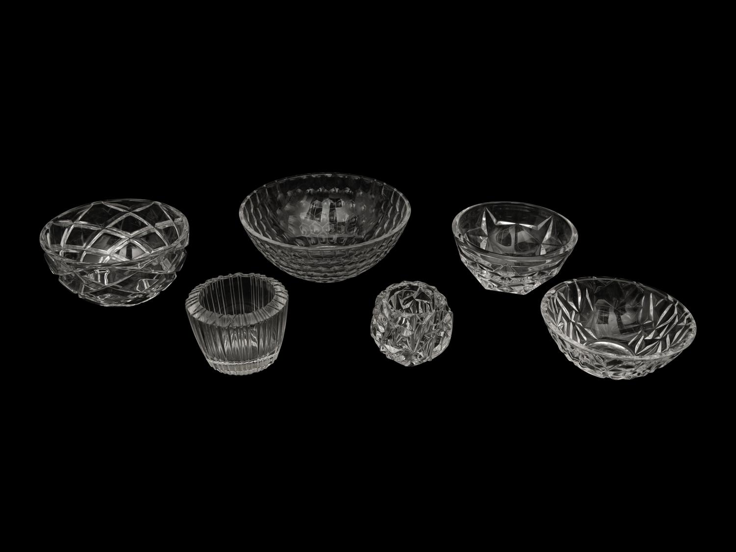 A Group of Tiffany and Co. Glass Table Articles