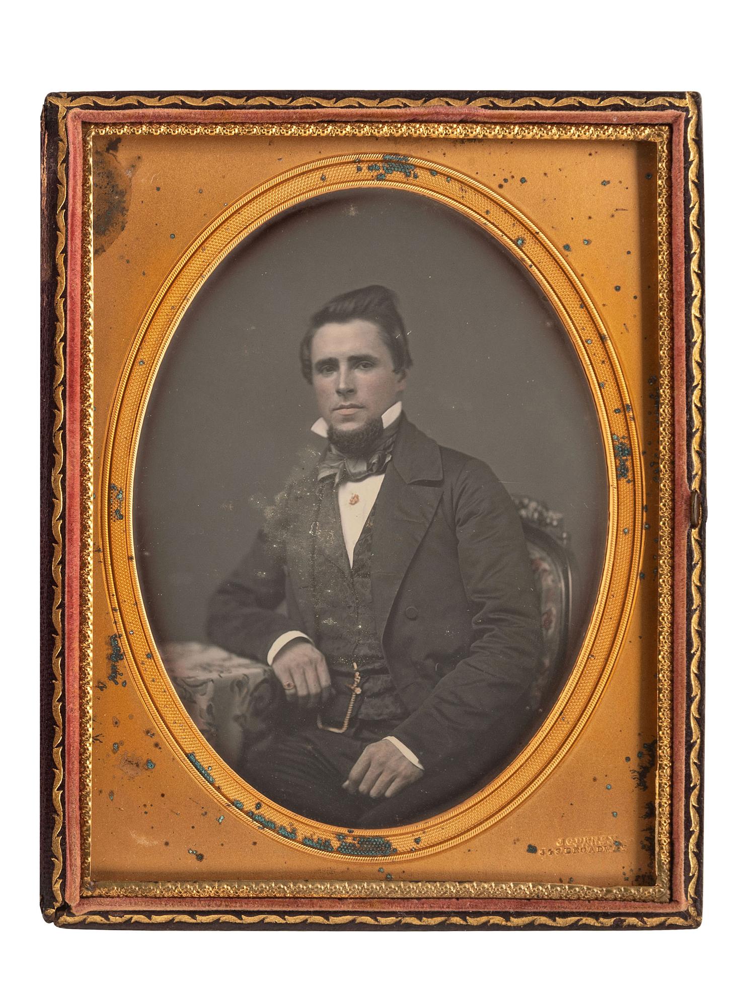[EARLY PHOTOGRAPHY]. GURNEY, Jeremiah, photographer. Three half plate daguerreotype portraits by Gurney, New York, comprising: