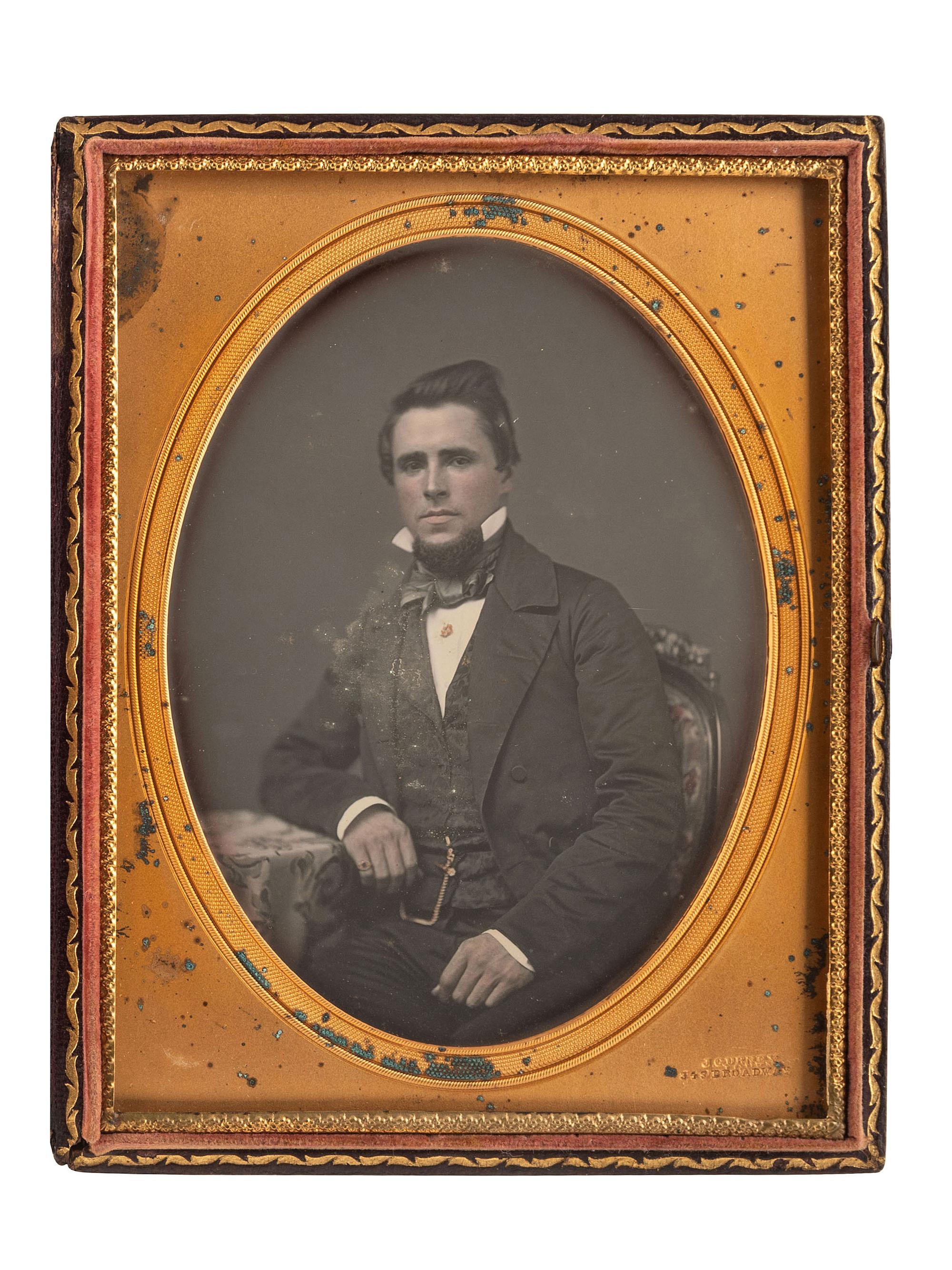 [EARLY PHOTOGRAPHY]. GURNEY, Jeremiah, photographer. Three half plate daguerreotype portraits by Gurney, New York, comprising: