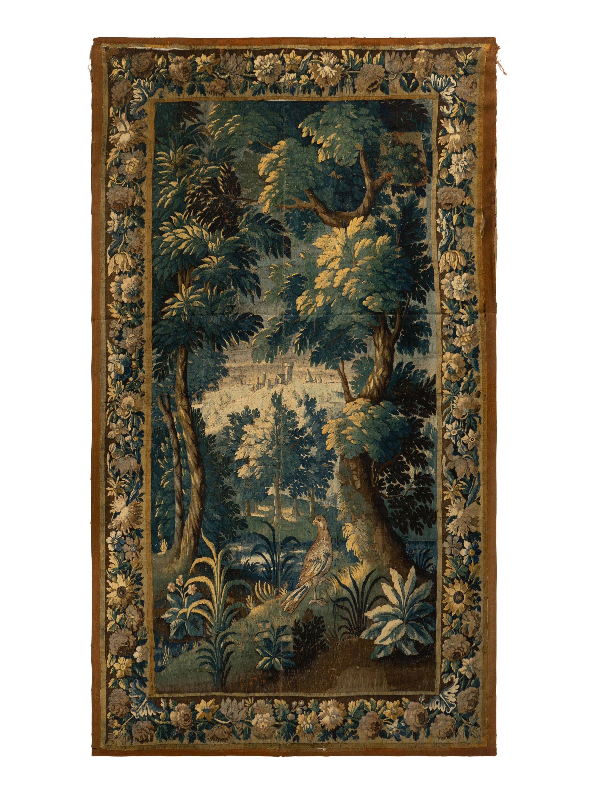 A Flemish Verdure Wool Tapestry