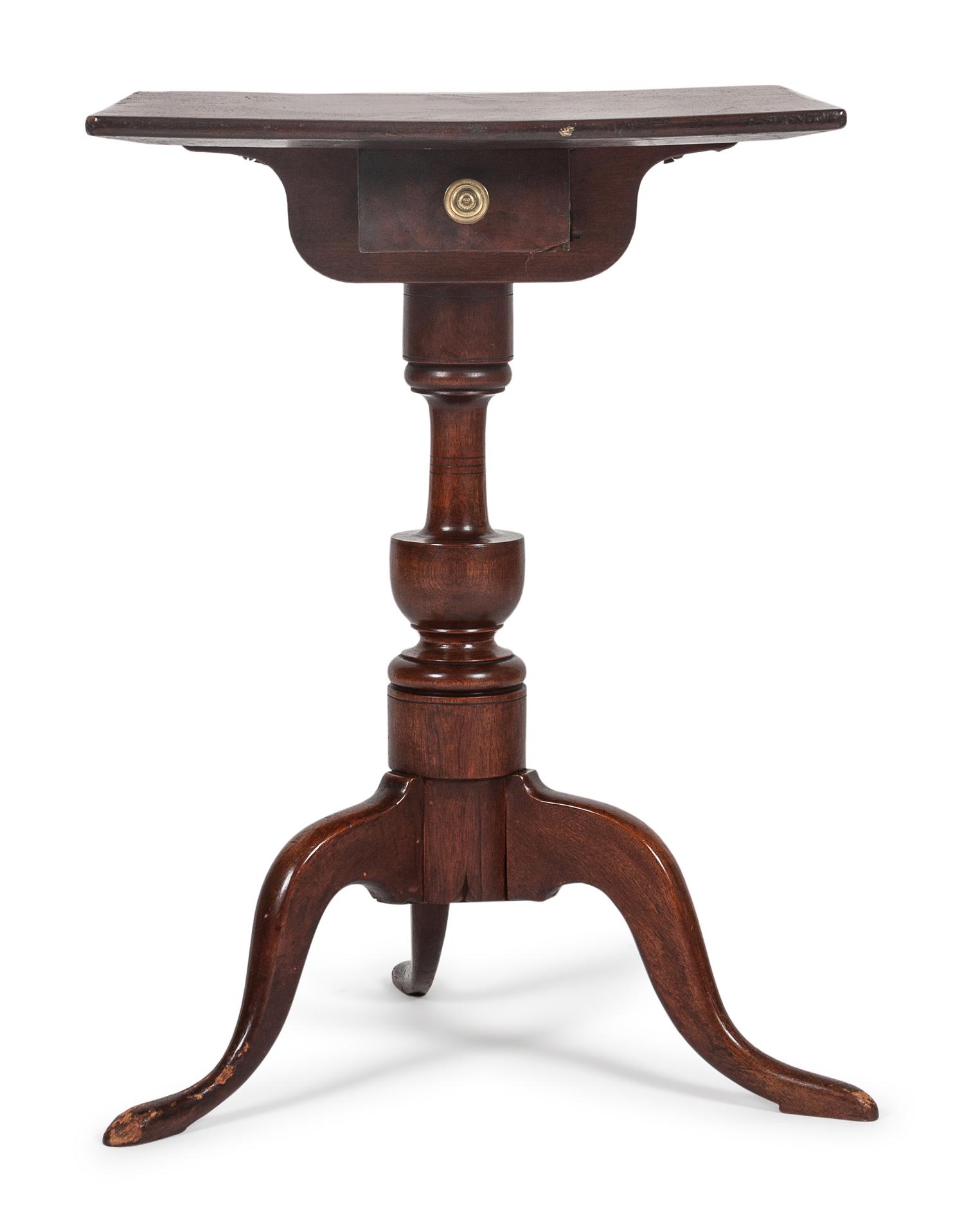 An American Hepplewhite Mahogany Candle Stand — LATE 18TH CENTURY