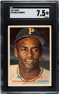 A 1957 Topps Roberto Clemente Baseball Card No. 76 (SGC 7.5 NM+)