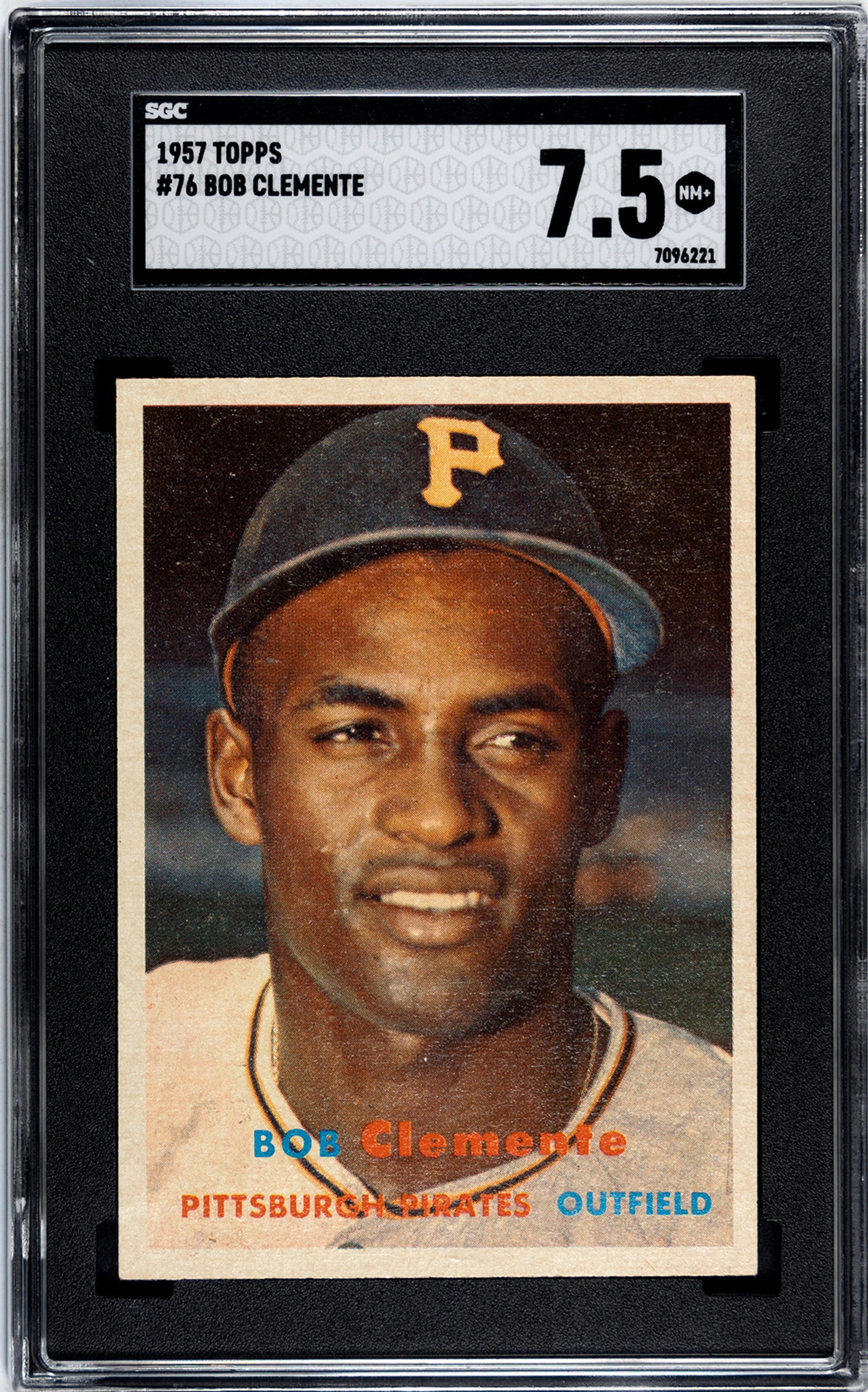 A 1957 Topps Roberto Clemente Baseball Card No. 76 (SGC 7.5 NM+)