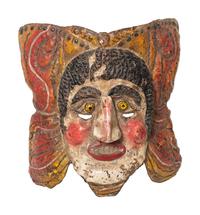 Five Mexican Copper Festival Masks