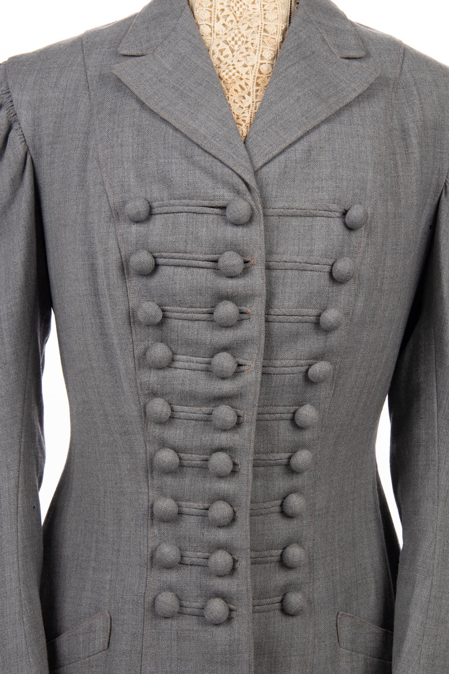 Three-Piece Wool Walking Suit, 1900-10s