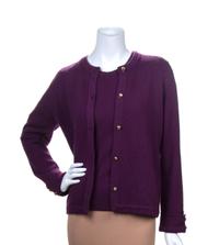 A Chanel Purple Cashmere Sweater Set, Size M.