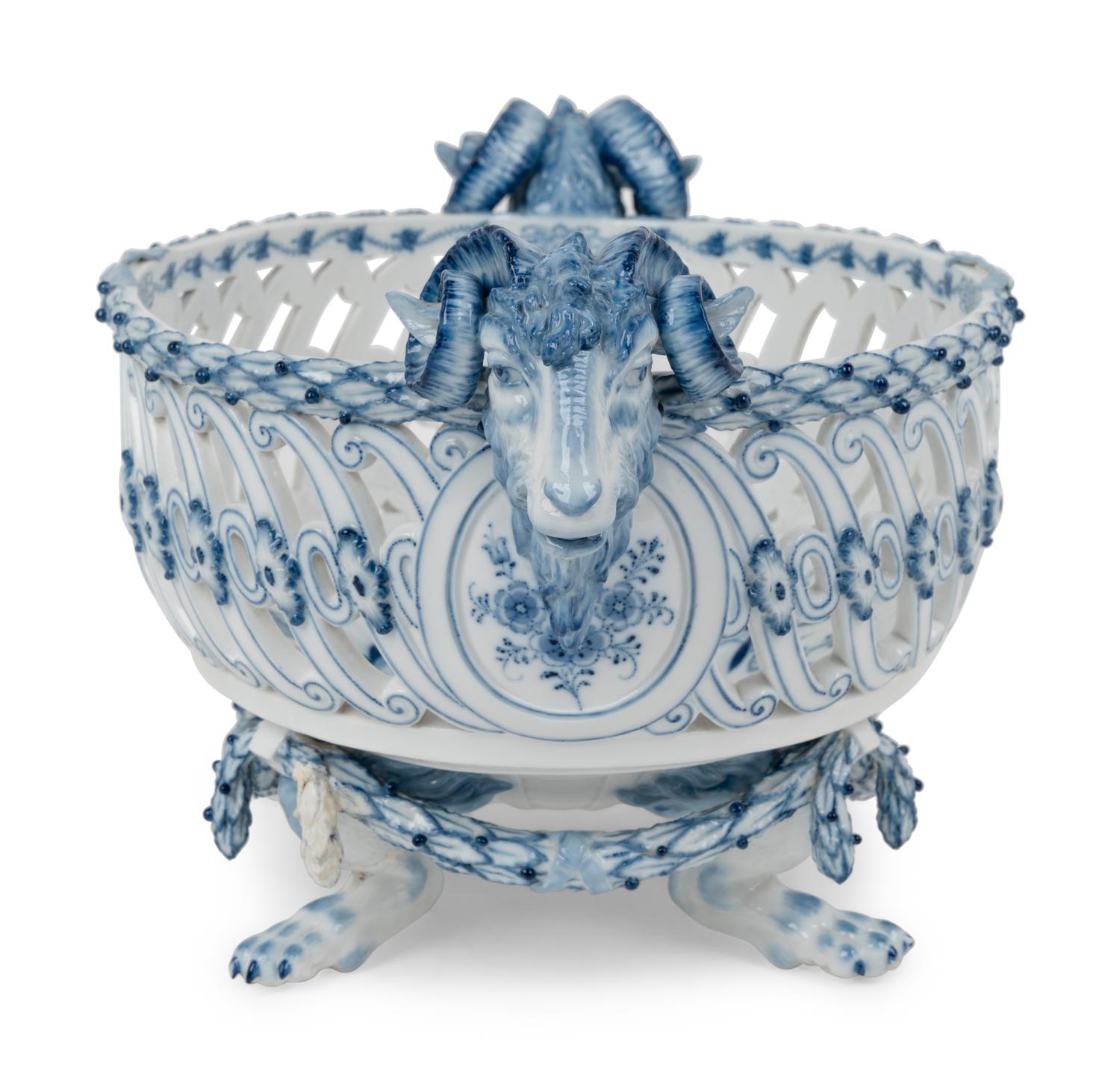 A Meissen Porcelain Reticulated Center Bowl