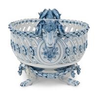 A Meissen Porcelain Reticulated Center Bowl