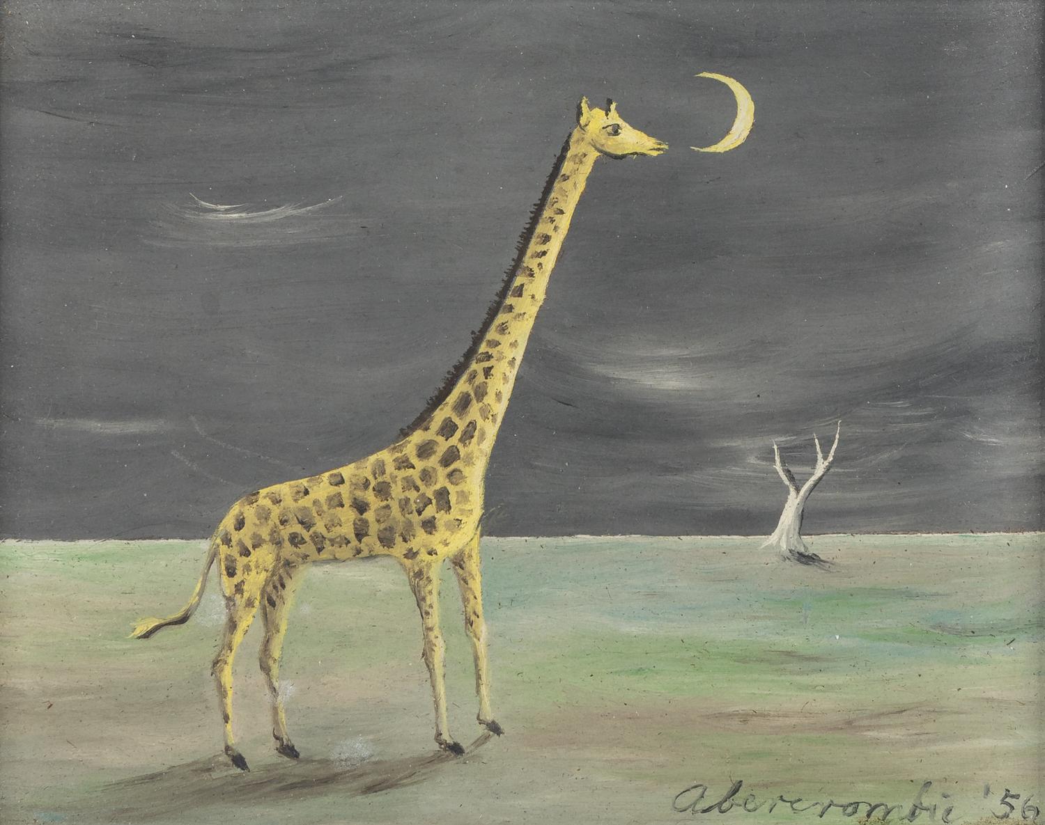 Giraffe and Moon