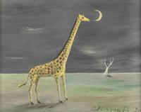 Giraffe and Moon