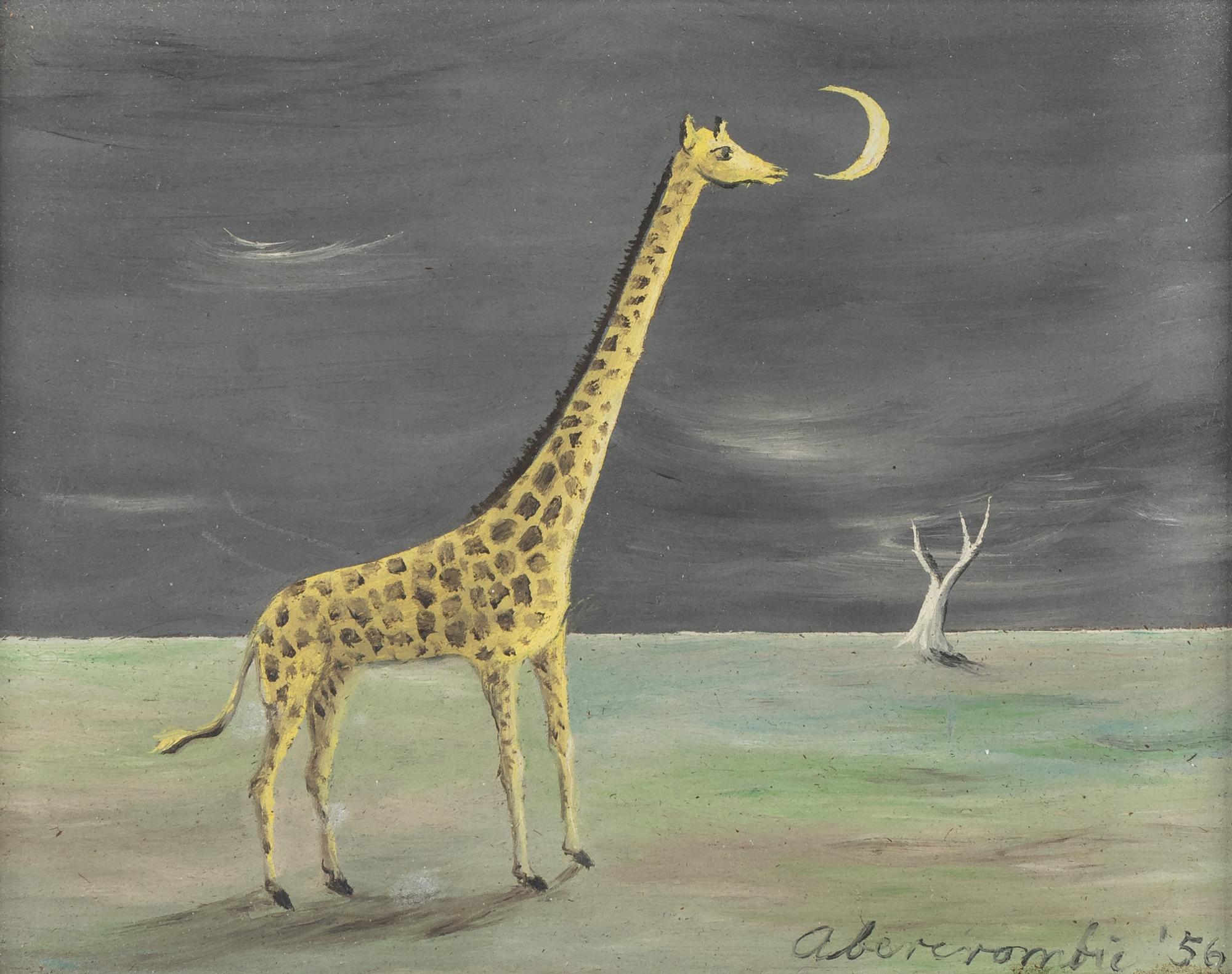 Giraffe and Moon