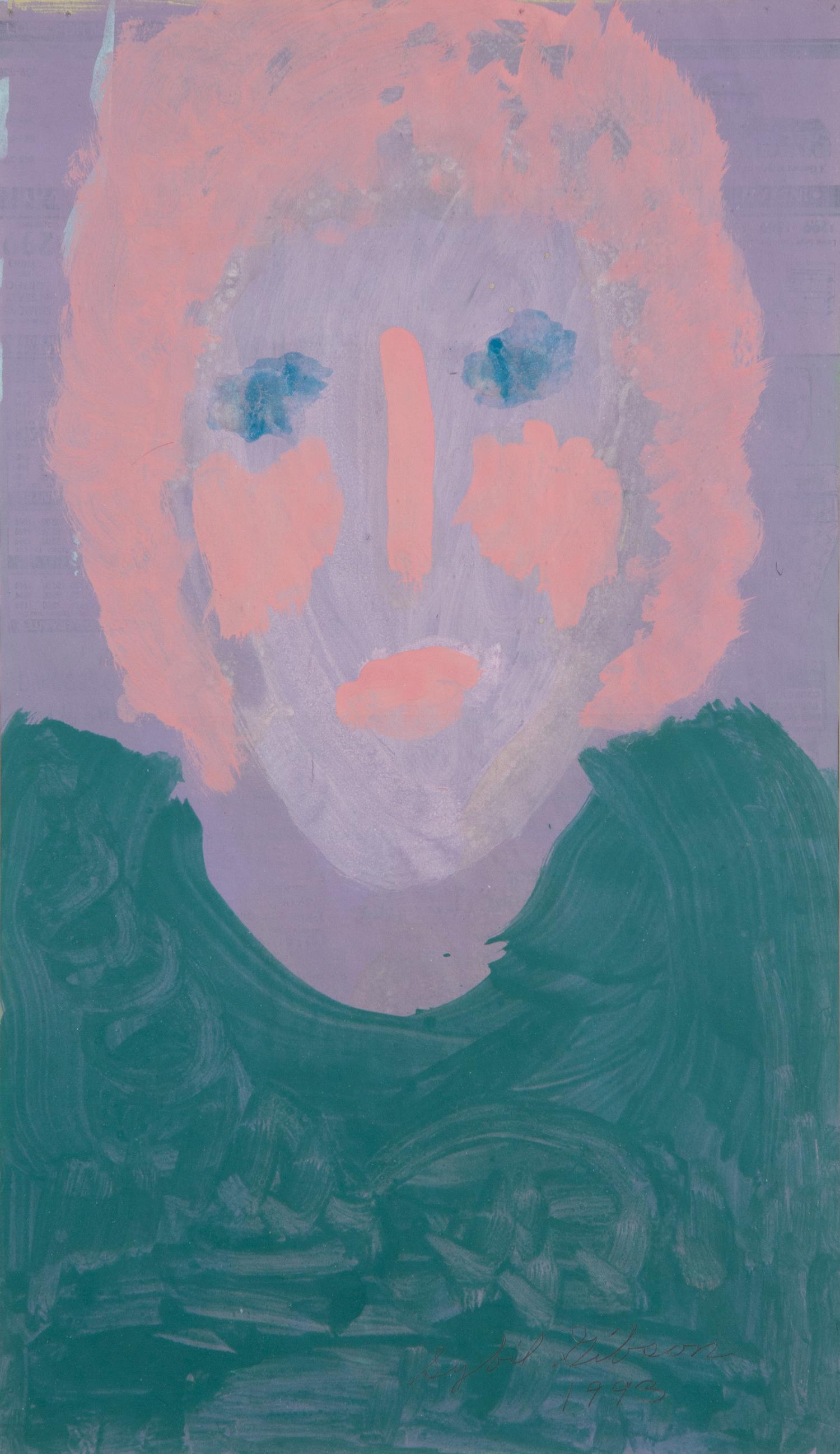 Self-portrait in Pink and Green