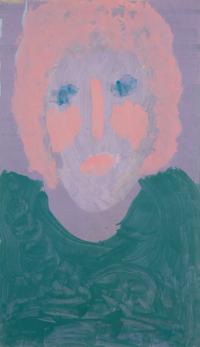 Self-portrait in Pink and Green