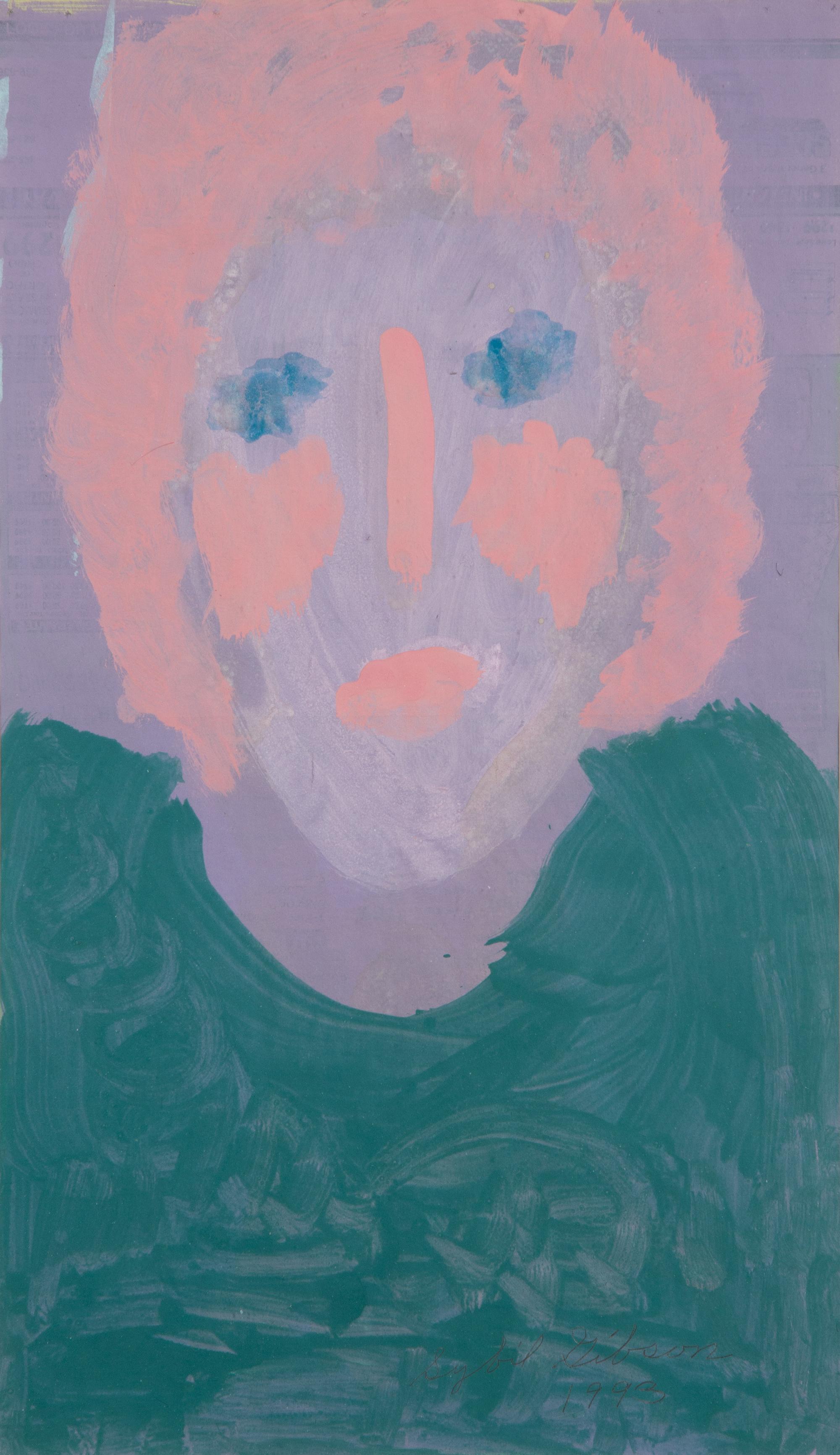 Self-portrait in Pink and Green