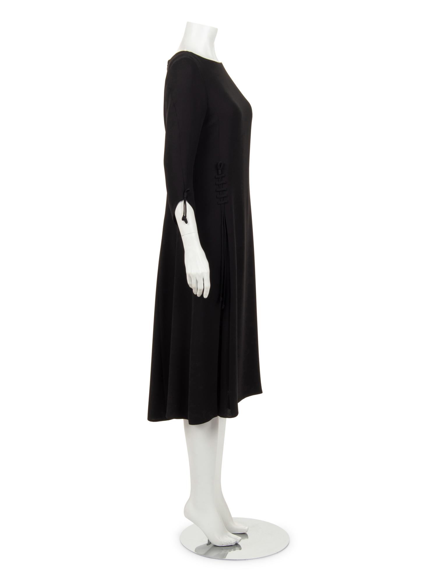 Ralph Rucci Wool Crepe Dress with Ties