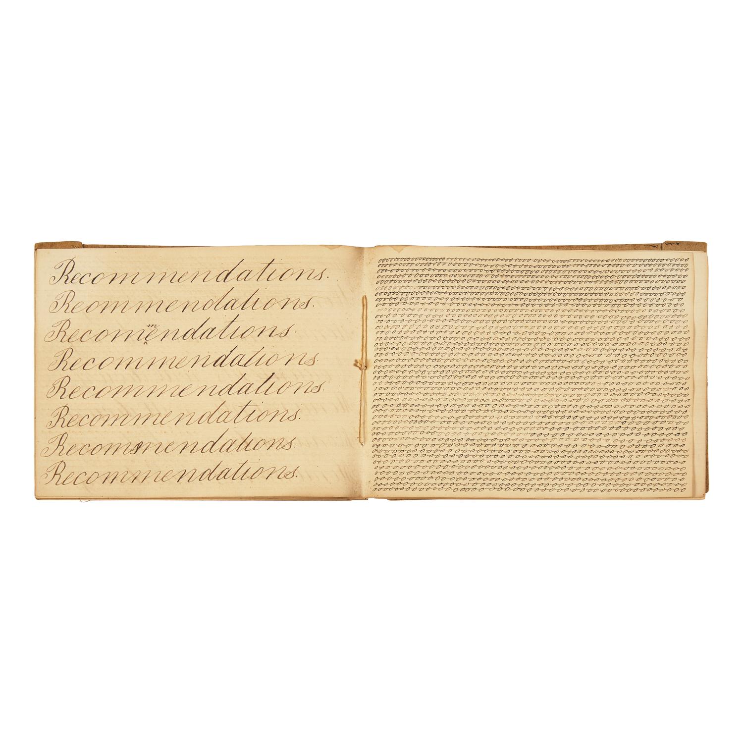 [African Americana] Poem Copied from The Liberator , Mentioning the Murder of Elijah Lovejoy, in a 19th Century American Penmanship Book