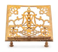 A Continental Brass Book Stand