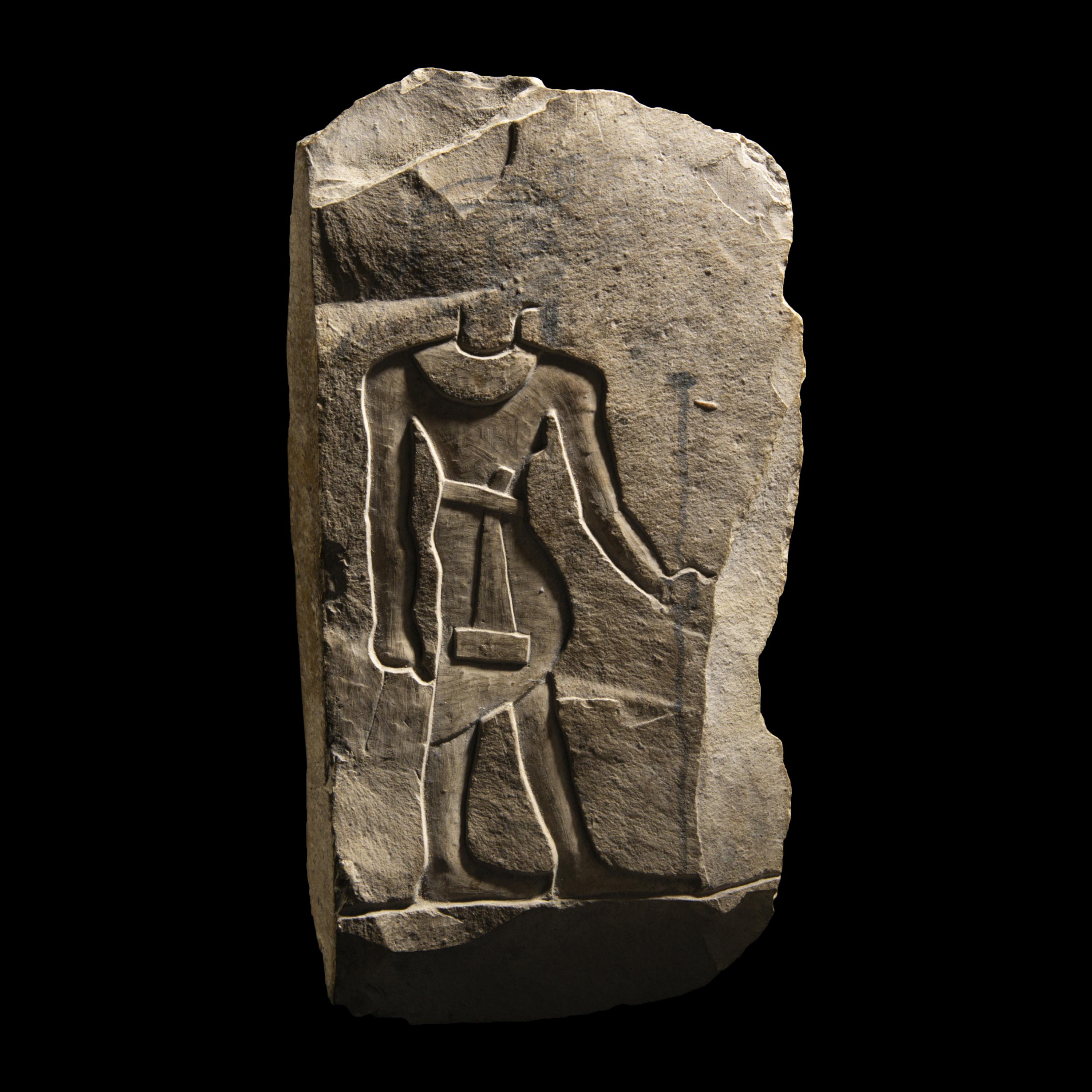 An Egyptian Limestone Sculptor's Trial-Piece
