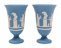 A Pair of Wedgwood Jasperware Urns