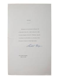 WILKINSON, Bud (1916-1994). Archive with Presidential correspondence incl. NIXON & BUSH.
