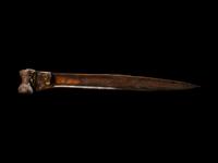 An Iatmul Carved Cassowary Bone Dagger