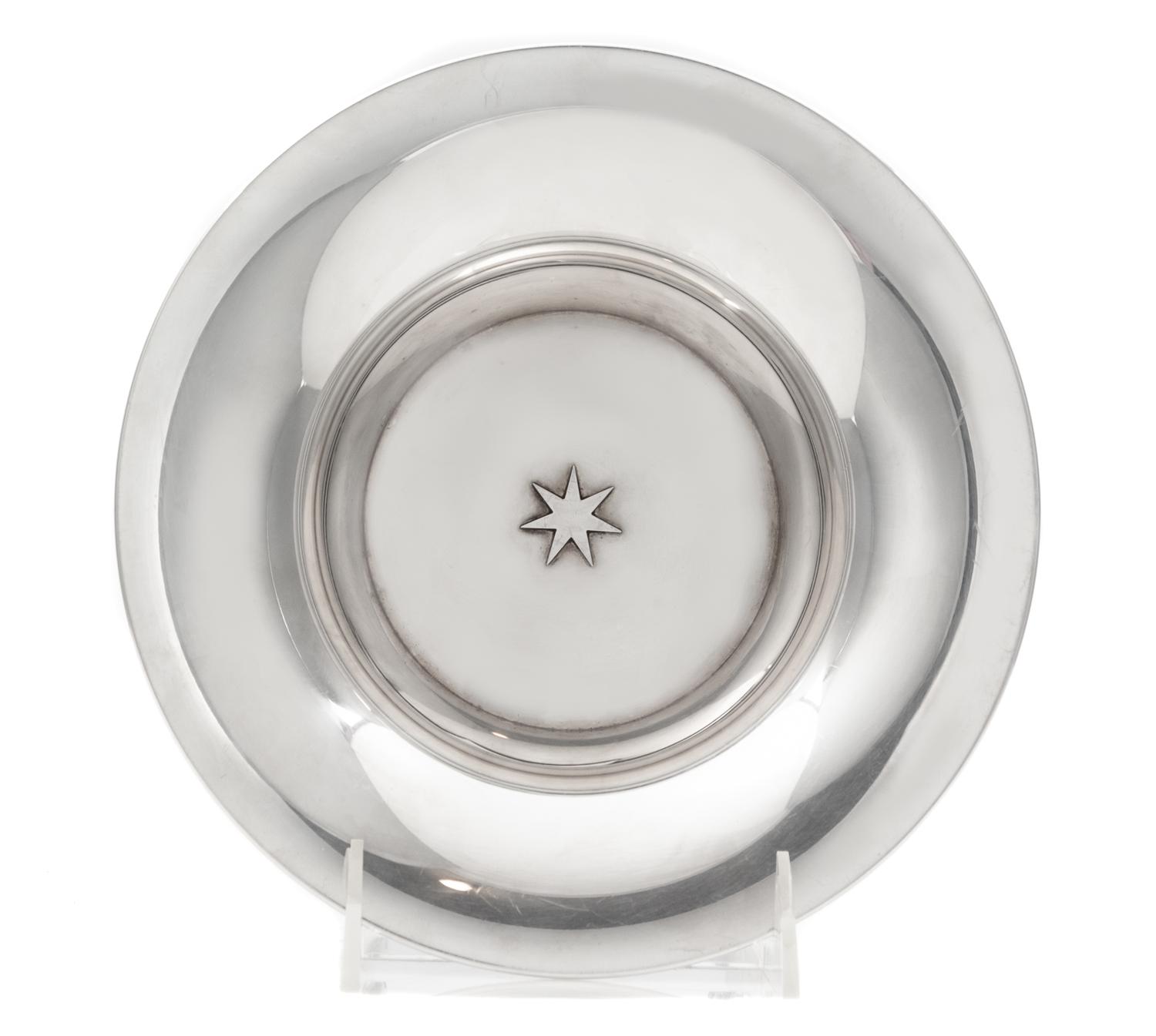 A Danish Silver Candy Dish, Nanna Ditzel for Georg Jensen Silversmithy, Copenhagen, 20th Century, centered by an applied 7-point star.