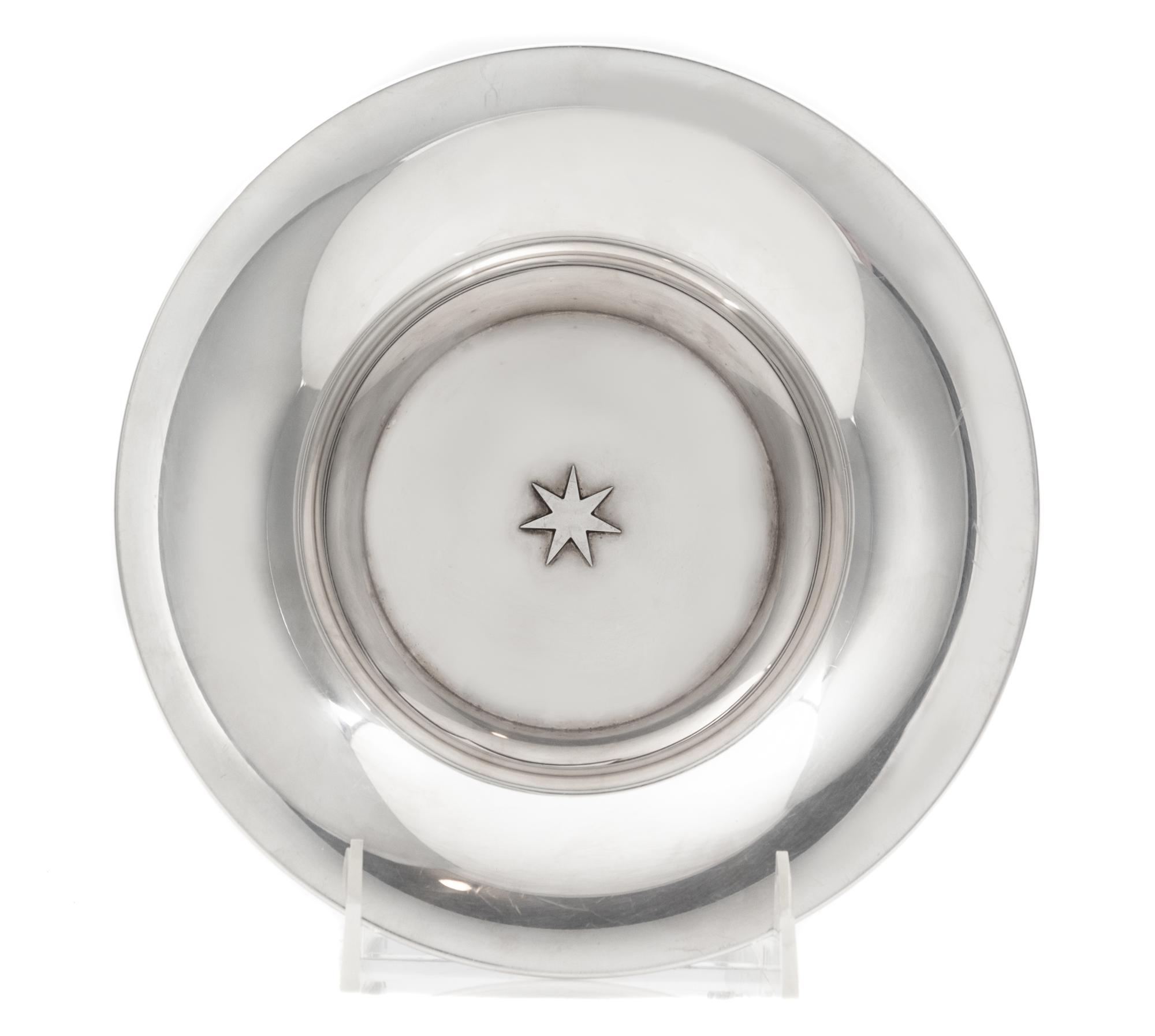 A Danish Silver Candy Dish, Nanna Ditzel for Georg Jensen Silversmithy, Copenhagen, 20th Century, centered by an applied 7-point star.