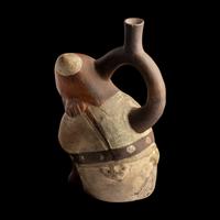 A Moche Stirrup Vessel in the Form of a Shaman
