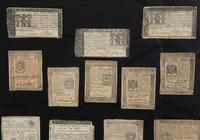 A Collection of Framed American Colonial Paper Money