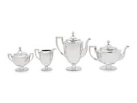 A German Silver Four-Piece Tea and Coffee Service