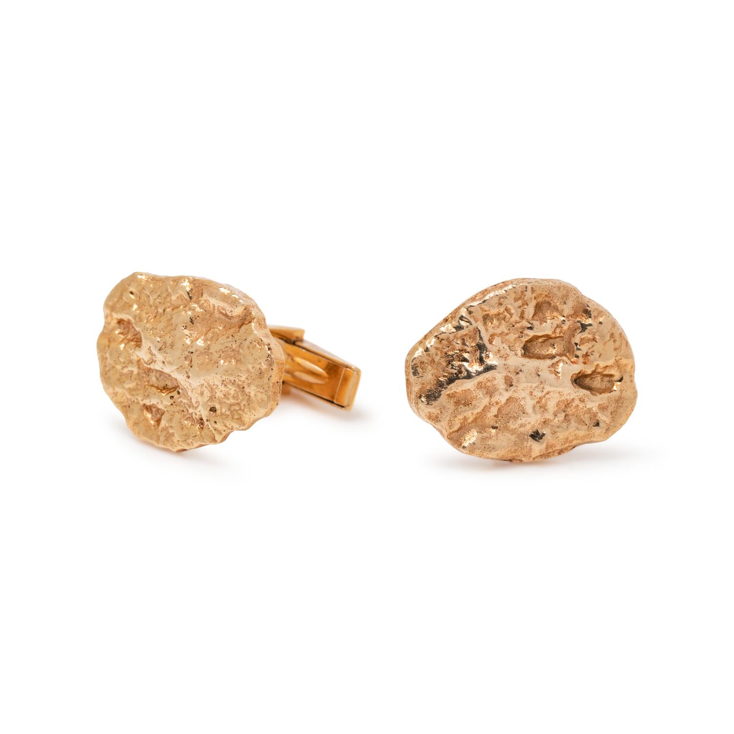YELLOW GOLD CUFFLINKS