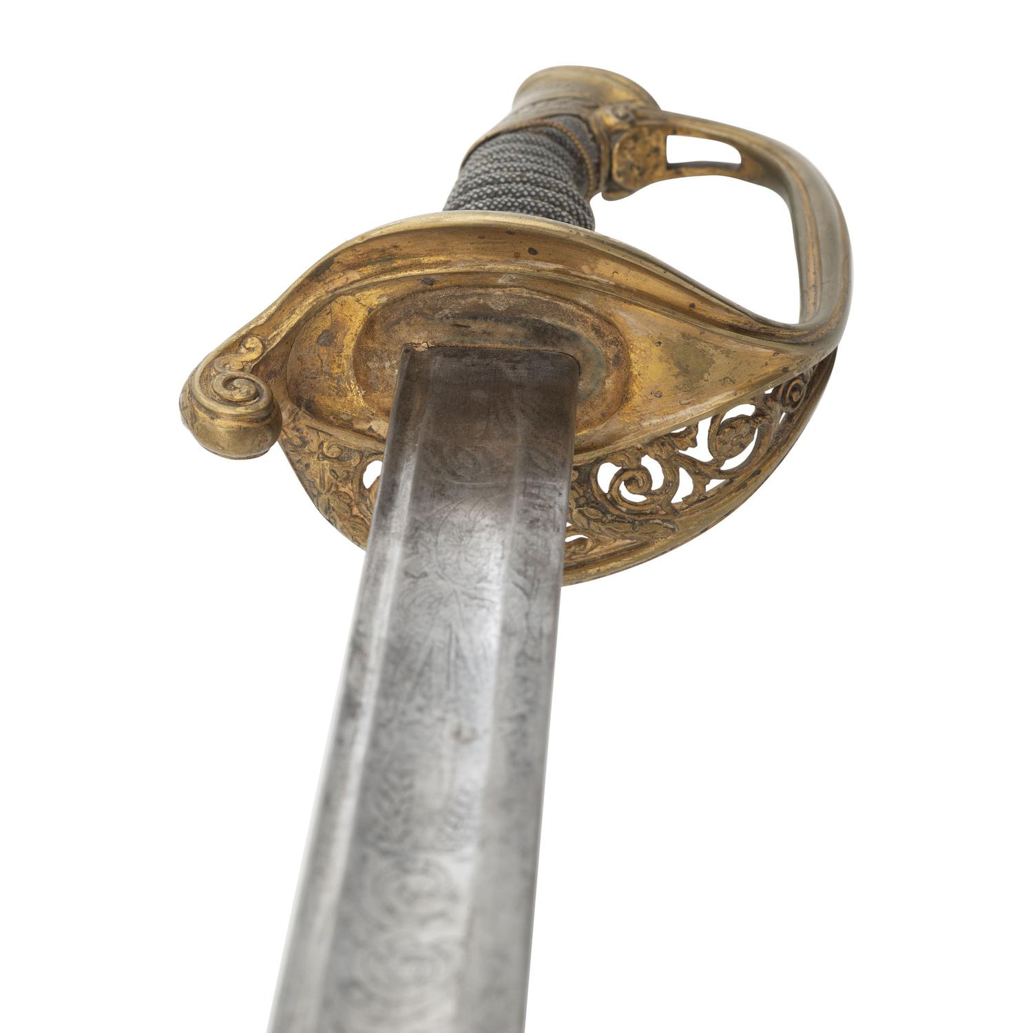 Klingenthal Model 1850 Foot Officers Sword Presented to RW Hemphill - 203 PA Volunteer Infantry - Mortally Wounded at Fort Fisher