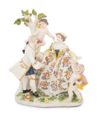 A Meissen Porcelain Figural Group of The Elopement