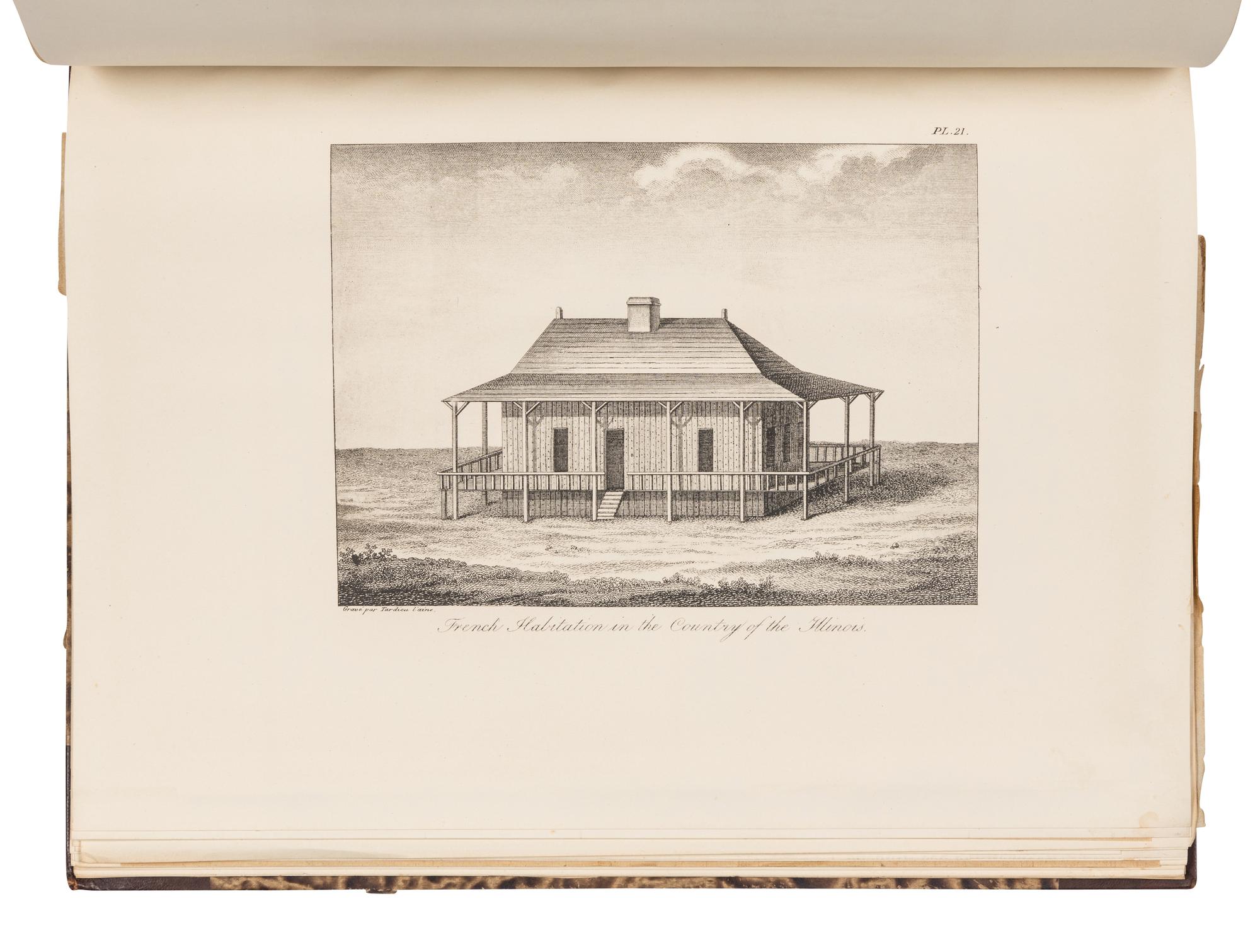 COLLOT, Georges Henri Victor (1750-1805). A Journey in North America, Containing a Survey of the Countries watered by the Mississippi, Ohio, Missouri, and other Affluing Rivers ... Florence: O. Lange, 1924-1926.